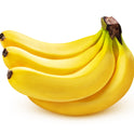 Bunch of yellow bananas on a white background