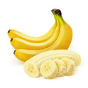 Bananas with a few slices on a white background